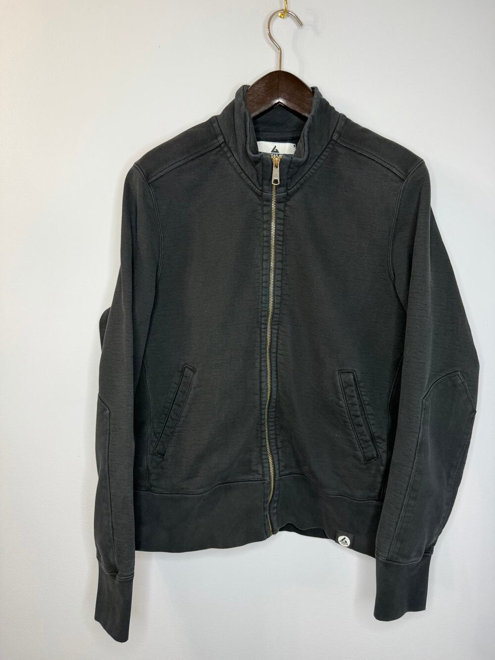 American Giant Classic Full Zip Hoodie Iron Washed Black Sz L M1-1A-1-IR-L USA